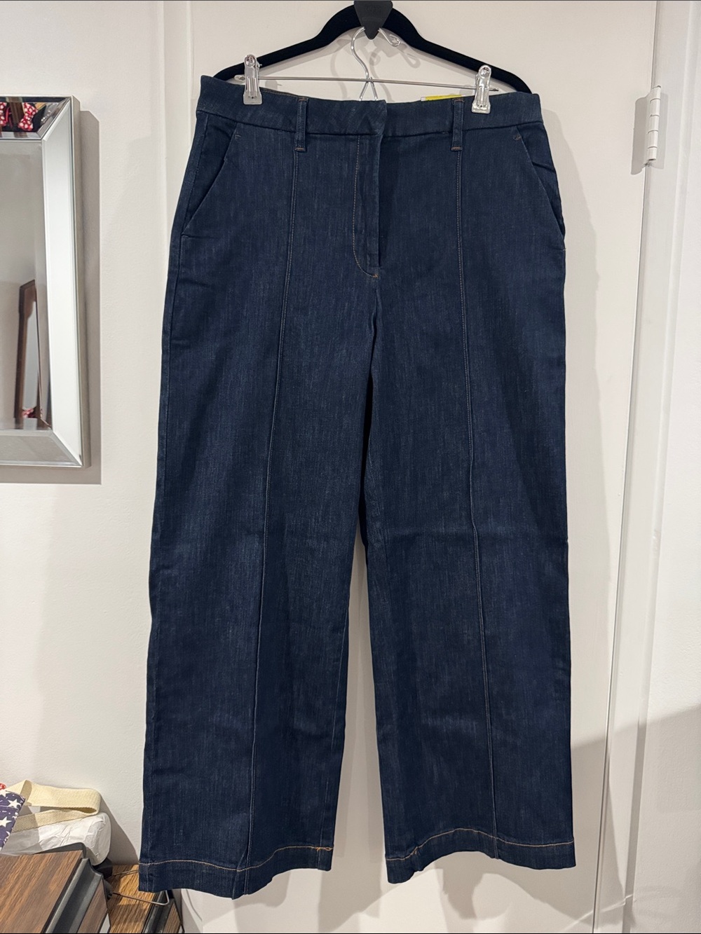 BNWT Nine West Wide Leg Dark Denim Trousers - 14